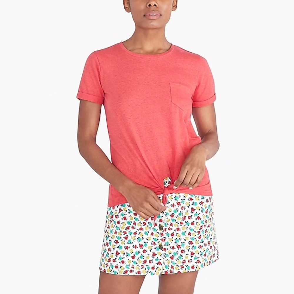 J. Crew Factory Tie Front Tee